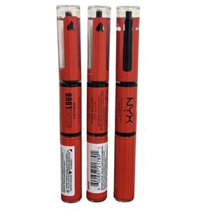 3x NYX Shine Loud High Shine Long Last Liquid Lipstick STAY STUNTIN Red NIB